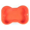 thumbnail image 1 of (naranja) Molde de silicona para patas y huesos de cachorro, edición de hueso grande, molde para pasteles con forma de hueso de perro de silicona, 1 of 4