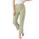 thumbnail image 1 of Pantalones de pijama de algodón a cuadros para mujer, con cintura elástica y bolsillo, pantalones de lounge largos, M, a cuadros amarillos, 1 of 6