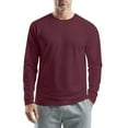 thumbnail image 2 of Hearthz Raglan Long Sleeve Mens T Shirts Fall Solid Color O Neck Casual Men's Jersey Baseball Shirt, 2 of 6