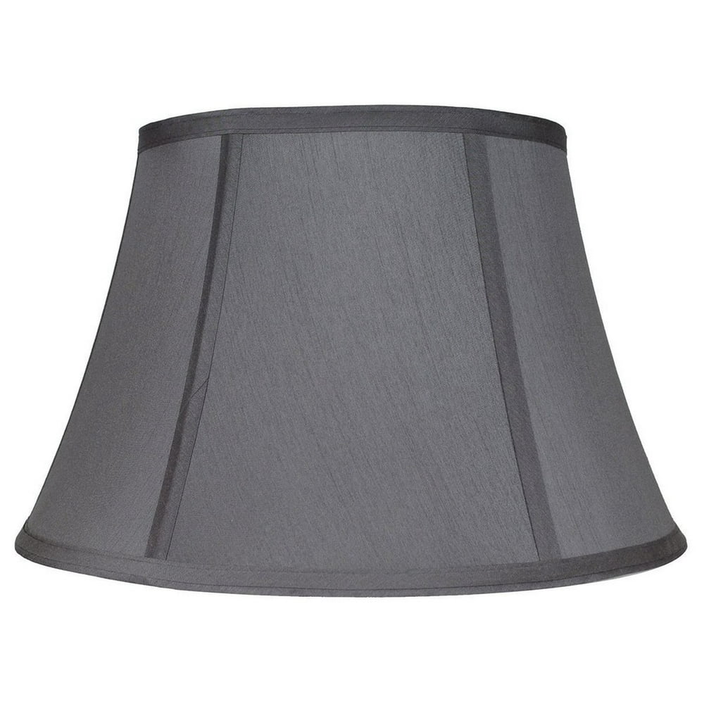 Urbanest Bell Lamp Shade, Faux Silk, 8x12x8", Gray