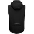 thumbnail image 2 of Men's Waterproof Cycling Vests with Hood, Lightweight Reflective Stretch Sleeveless Vest for Cycling, Running, Camping (S, Black), 2 of 7