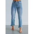 thumbnail image 6 of Neona Risen Women's Mid Rise Straight Jeans, Raw Hem, Stretch, Multi Colors, 6 of 6
