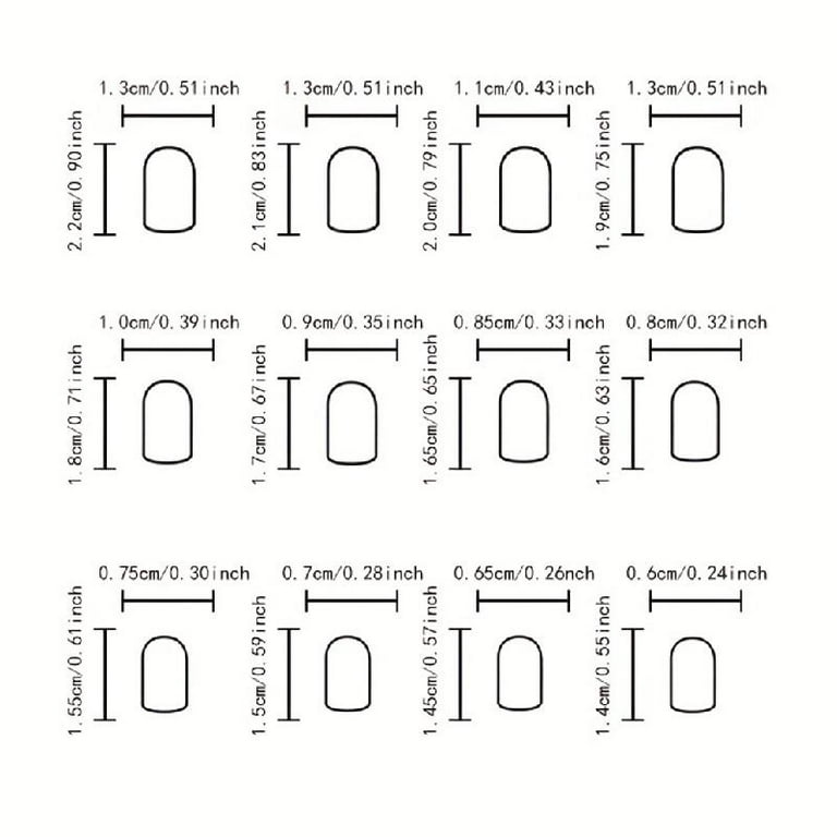 JZROCKER 24Pcs Square Press on Nails Glossy Designs French Fake Nails Acrylic False Nails,Artificial Nails Glues on Nails Women