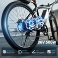 thumbnail image 6 of Hipatoo 26" Electric Bike 500W 20MPH E-bike, 36V 10.4Ah Battery, Ebike for Adults, E Bike UL2849, 6 of 7