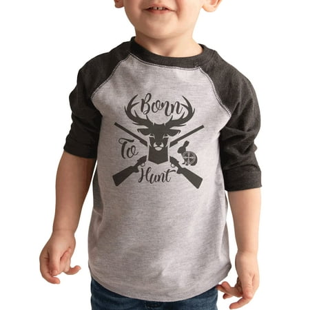 

7 ate 9 Apparel Kids Hunting Shirts - Born to Hunt Grey Shirt 2T