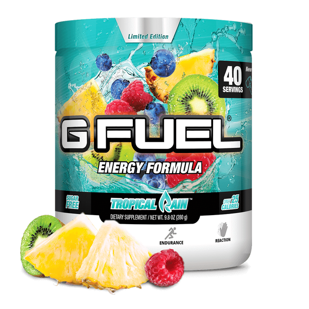 G Fuel Elite Energy And Endurance Powder Tub Tropical Rain 40
