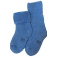 thumbnail image 2 of Lian LifeStyle Soft Fantastic Adorable And Super Comfortable Children's 3 Pairs Wool blend Crew Socks Plain Color Size Girl 6M to 12M Blue, 2 of 2