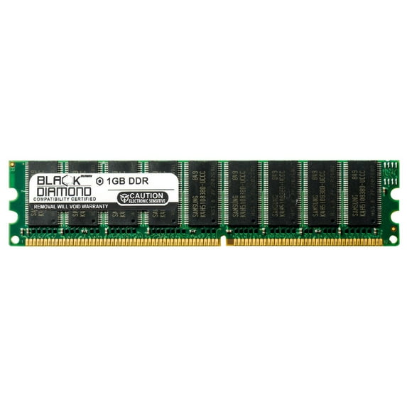1GB RAM Memory for A Open Motherboards MK77M-8XN 184pin PC3200 DDR ECC UDIMM 400MHz Black Diamond Memory Module Upgrade