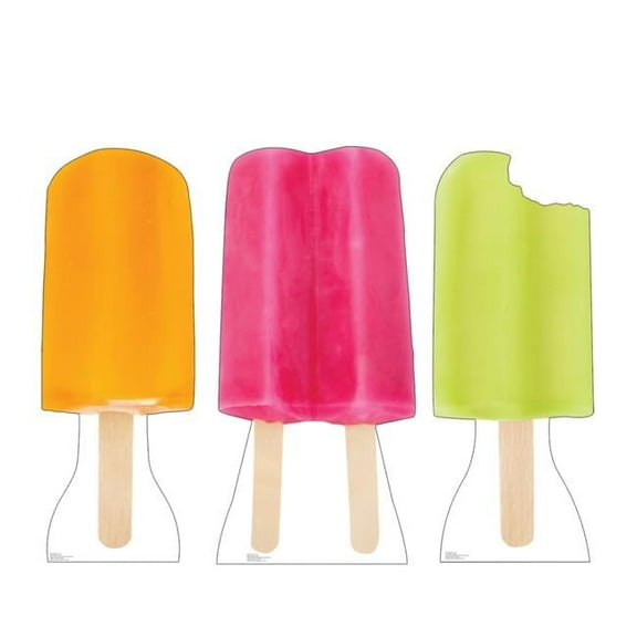 Popsicle Cardboard Cutout Set - Set of 3