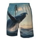 thumbnail image 4 of Fotbe Dancing Whale Trajes de Baño Estampados para Hombre, Shorts de Verano de Secado Rápido, Ropa de Playa, Bañadores-Small, 4 of 6