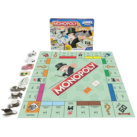 Monopoly Board Game Giant Edition Game for Kids Ages 6 