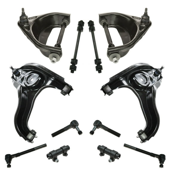 TRQ Front Control Arm Ball Joint Sway Link Tie Rod Suspension Kit for Ram RWD PSA65129