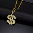 thumbnail image 6 of MATROOY Gold Color Dollar Sign Necklaces for Men Cuban Chain, Money Dollar Pendant, 6 of 7