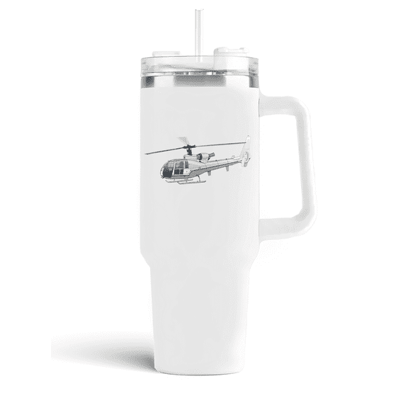 Aerospatiale Gazelle 40 oz White Ceramic Mug | Tumbler