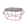 thumbnail image 2 of ACME Clifton Coffee Table in Rose Gold & Smoky Glass, 2 of 2