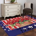 thumbnail image 4 of Independence Day Washable Area Rug 2.7 x 5 ft Red Floral Basket, Soft Non Slip Rugs Stain Repellent Indoor Felt Carpet for Living Dining Room Bedroom Home Office, 4 of 9