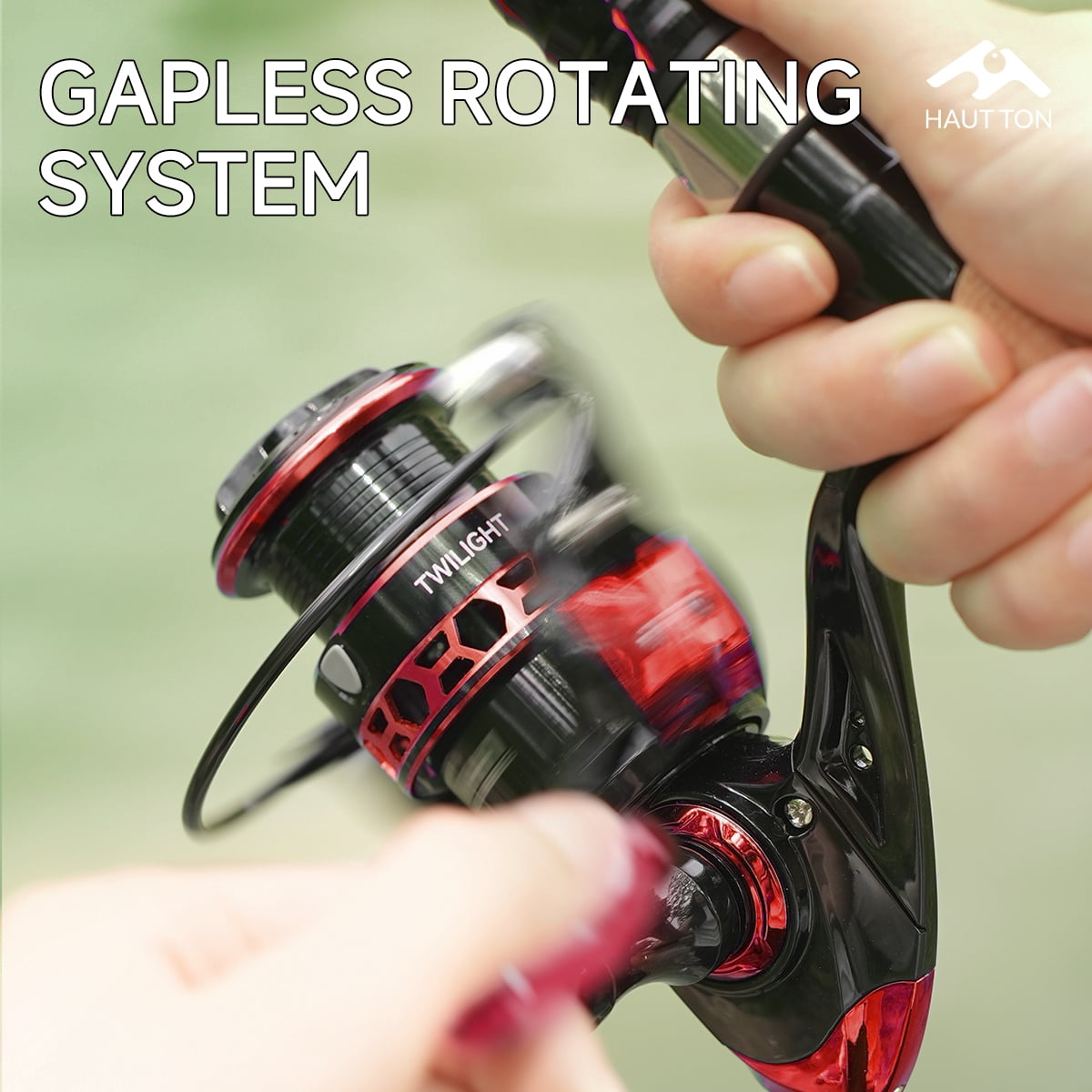 Red Spinning Fishing Reel Ultralight 10KG Max Drag 5.2:1 Gear Ratio Metal Spool&Rocker Arm For FreshwaterTG Fishing