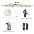 thumbnail image 6 of 9 Ft Solar Powered Patio Umbrella with Tilt and Crank Outdoor Balcony Deck Yard, 6 of 10
