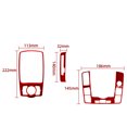 thumbnail image 4 of 3Pcs Red Carbon Fiber Interior Gear Shift Panel Cover Trim for Audi Q7 2007-2015, 4 of 4