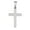 White Gold, variant on JewelStop 14K Yellow Gold Finish Diamond Cut/Textured Cross Pendant-48.8mm X 27mm