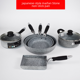 thumbnail image 4 of Sartén de piedra Maifan de estilo japonés, sartén antiadherente, sartén pequeña de 20 cm, sartén grande honda de 26 cm y 28 cm, olla antiadherente, 4 of 4