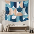 thumbnail image 5 of Turquoise Geometric, Large Tapestry for Bedroom Wall Hanging Tapestry, Modern Abstract European Art Ceiling Backdrop Tapestries Poster Blanket Wall Decor for Teens Room Living Room Dorm 100" x 59", 5 of 8