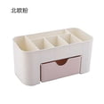 thumbnail image 2 of Desktop Makeup Organizer Drawers, Cosmetics Storage Box Division Office Desk Organiser (pink), 2 of 5
