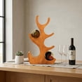 thumbnail image 6 of G6 Collection Wooden Hand Carved 18" Tall 6 Bottles Wine Rack Bottle Holder Free Standing Wood Home Decor Accent Decoration Gift Bar Handmade Art Handcrafted, 6 of 9