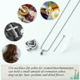 thumbnail image 5 of Cremation Jewelry Heart Urn Necklace for Women Birthstone Memorial Jewelry Pendant for Ashes for Human Pet, 5 of 5