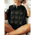 thumbnail image 1 of Halloween T-Shirt 100% Cotton Skeleton Shirt, Skull Halloween Shirt, Skull Shirt, Gothic Halloween, Shirts For Women, Fall Tee, 1 of 6