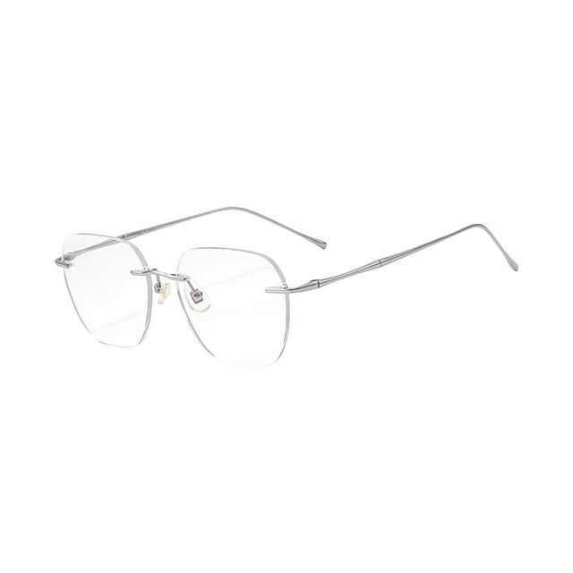 Gafas sin montura para adultos, gafas sin montura para compras en festivales de cumpleaños Plata