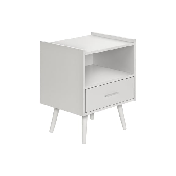 Accent Table - Side - End - Nightstand - Bedroom - Living Room - White Laminate