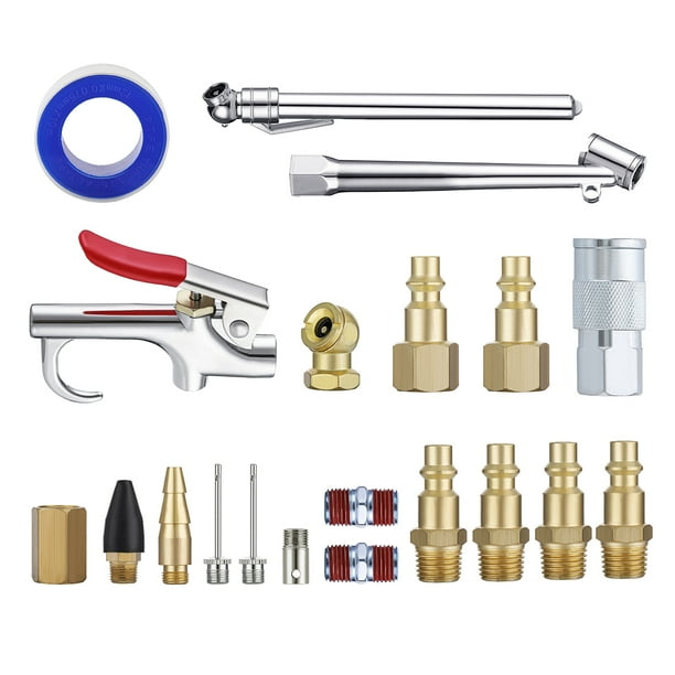 20Pcs Air Tool Accessory Kit Air Hose Fittings 1/4" NPT Air Compressor