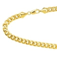 thumbnail image 4 of JewelStop 10k Semi-solid Yellow gold 5.3mm Lite Miami Cuban Curb 20" Mens Chain, 4 of 5