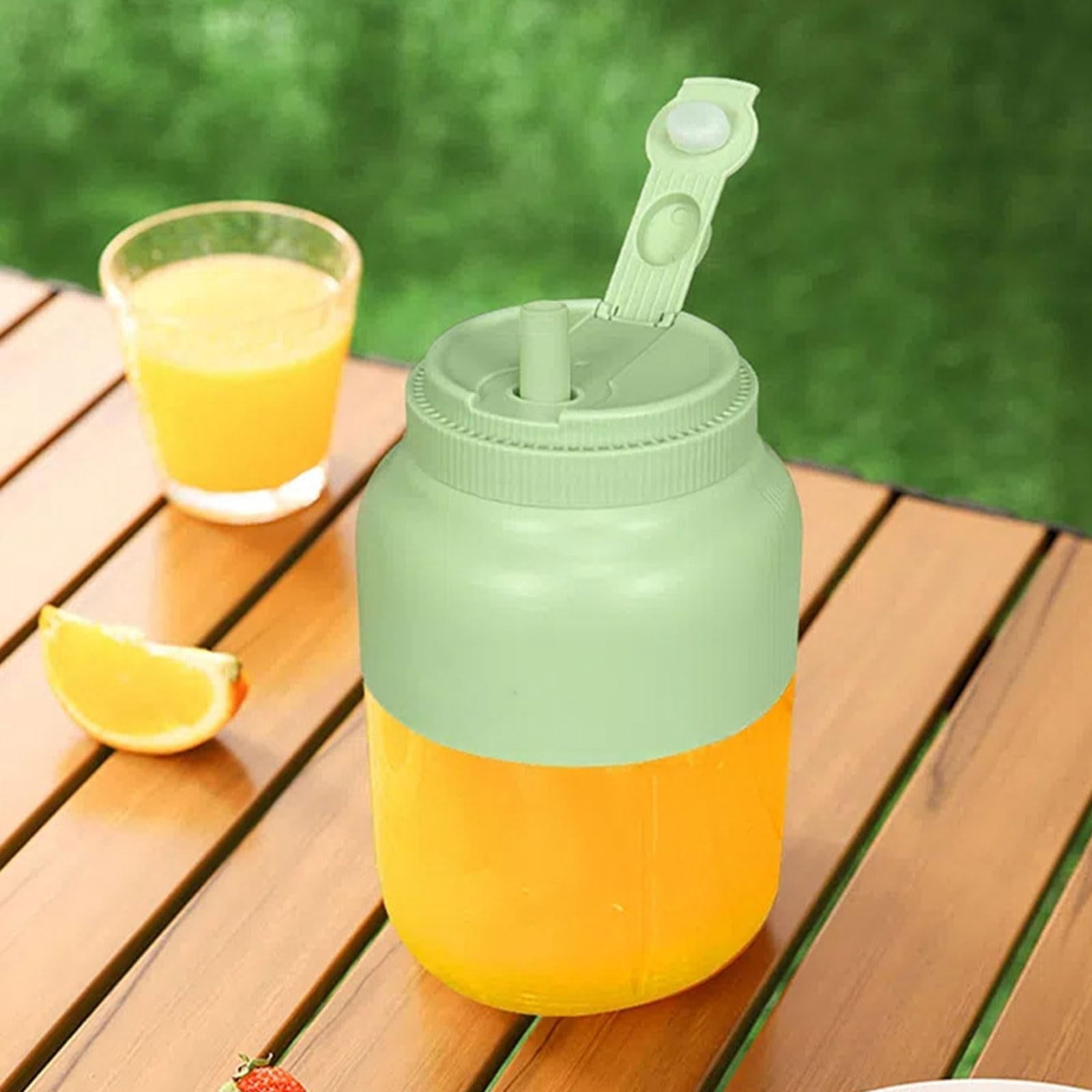 MOQIN Electric Juicer, Rechargeable Juicer Machine with USB Cable, Touch Button, Automatic Orange Lime Lemon Grapefruit Squeezer, Easy to Clean Portable Juicer
