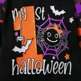 thumbnail image 6 of SYNPOS 0-12M Halloween Unisex Newborn Baby Hooded Romper Pumpkin Long Sleeve Outfit Costumes, 6 of 10