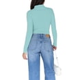 thumbnail image 5 of Womens Long Sleeve Shirts Tops Solid Color High Neck Regular Long Sleeve Crewneck T Shirt Shirts Blouses for Women Dressy Casual, 5 of 7