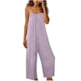 thumbnail image 2 of Neewe Women Casual Loose Long Bib Pants Wide Leg Jumpsuits Baggy Cotton Rompers Overalls, 2 of 6