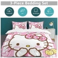 thumbnail image 5 of Hello Kitty 3-Piece Comforter Set for Bedroom, Hello Kitty Bedding Set for Kids Adults, Soft Microfiber Duvet Cover Set with Zipper Closure, 1 Duvet Cover + 2 Pillow Covers, 5 of 8