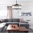 thumbnail image 3 of Chelsea 8 light Matte Black Chandelier Clear Royal Cut Crystal, 3 of 9