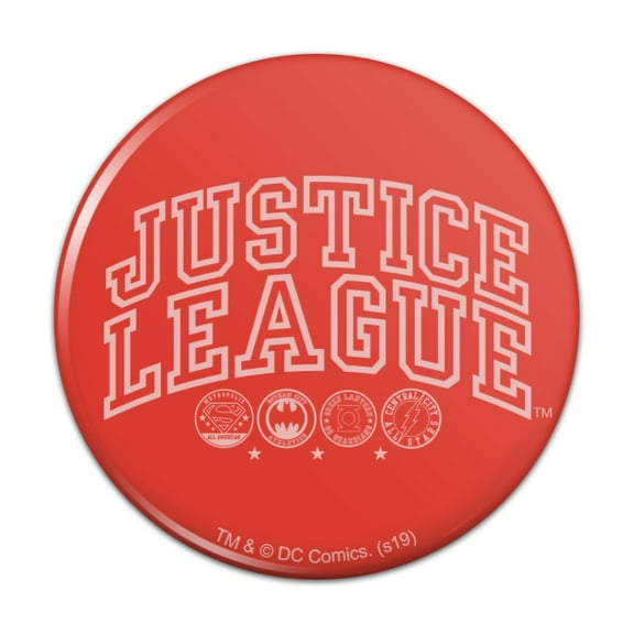 Justice League Athletic Logo Kitchen Refrigerator Locker Button Magnet