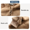 thumbnail image 3 of YOUI-GIFTS Toddler Kids Fleece Jacket Winter Warm Coat Zipper Long Sleeve Outerwear, 3 of 6
