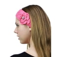 thumbnail image 4 of NYFASHION101 Hand Knitted Button Closure Winter Headband Headwrap - NAG40Y, Dk Pink, 4 of 4