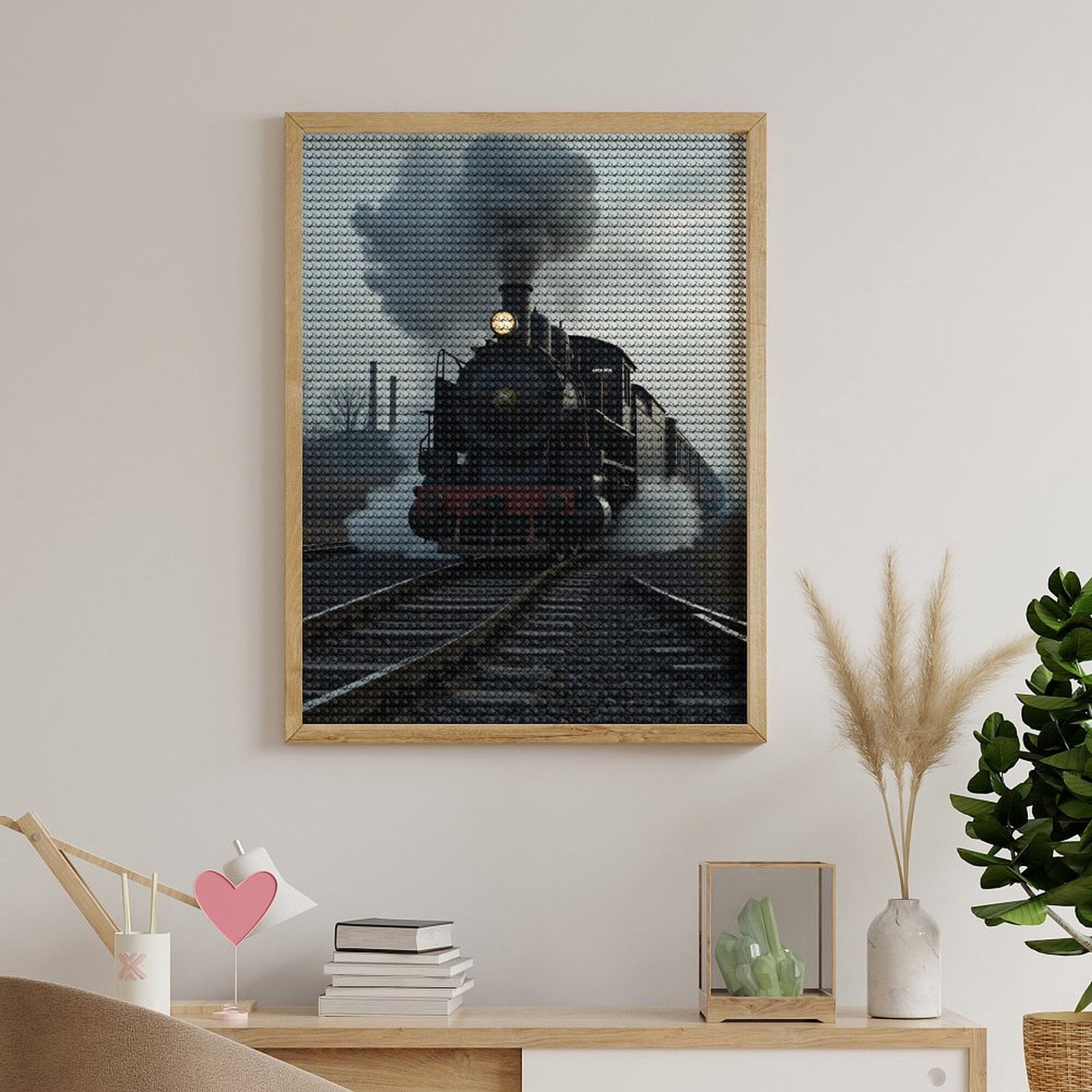 Diamond Art Kits for Adults, Train On Tracks Journey 5D Diamond Painting Kits for Adults Beginners, DIY Full Drill Diamond Painting, Gem Art and Crafts 12x16