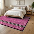 thumbnail image 3 of ODIKA Pink Cheetah Print Leopard Zebra Inspired Spotted Tiger Border Foldable Easy Care for Queen Size Bedroom, Under Bed, Master Suite, 3 of 7