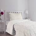 thumbnail image 3 of Ambesonne Winter Quilted Bedspread Set 2 Pcs, Ornate Flakes, Twin Size, Grey White, 3 of 5
