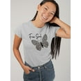 thumbnail image 2 of Butterflies And Leopard Print T-Shirt Women -Image by Shutterstock, Female 4X-Large, 2 of 4