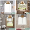 thumbnail image 6 of Tie Up Valances for Windows, Yellow Sunflowers Yak Adjustable Valance Curtains Window Treatment for Living Room, Black White Checkered Rustic Buffalo Rod Pocket Kitchen Curtains & Drapes 42x12 Inch, 6 of 9