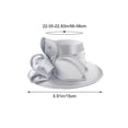 thumbnail image 2 of Jiibva Satin Cloth Church Hat Women Wide Brim Hat Elegant Wedding Photography Hat Female Banquet Fancy Fascinator Formal Hat, 2 of 7