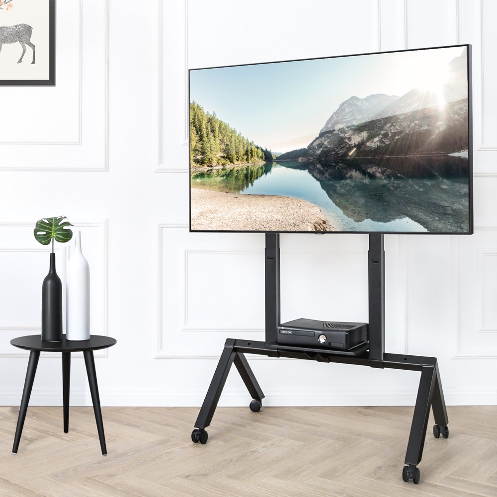 FITUEYES Mobile TV Cart for LCD LED Plasma Flat Panel TV Stand With